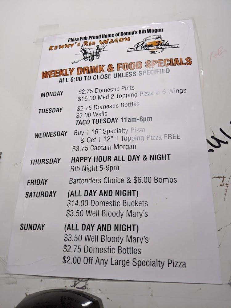 Plaza Pub Menu image 3